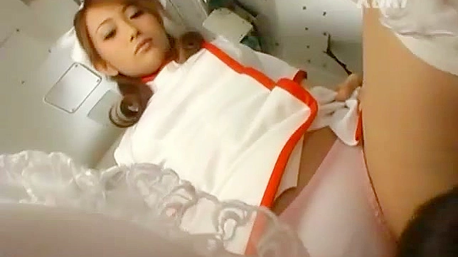 Nurse Nao Yoshizaki delivering emergency oral pleasure