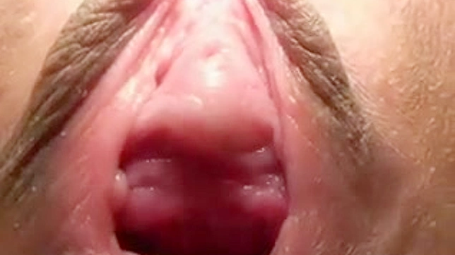 Voluptuous japanese chick is masturbating her shaved slit