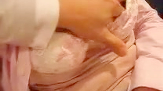 Little Asian tits being exposed through the bra and sheen