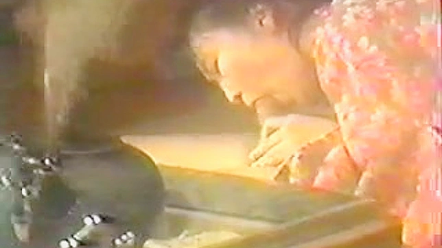 Straight asian  in kimono is giving blowjob to her buddy