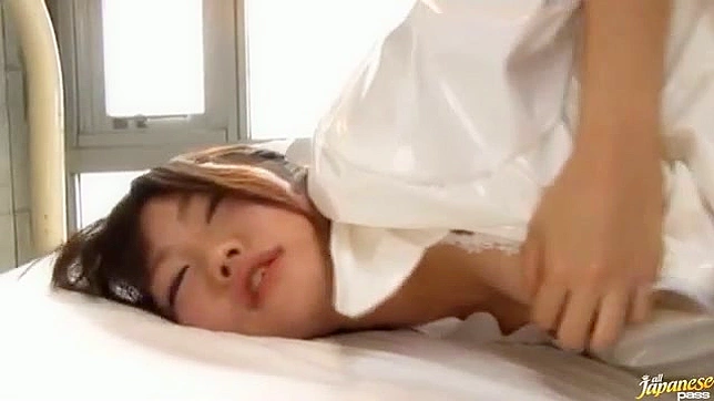 Japanese nurse brings the cock back to life with her pussy