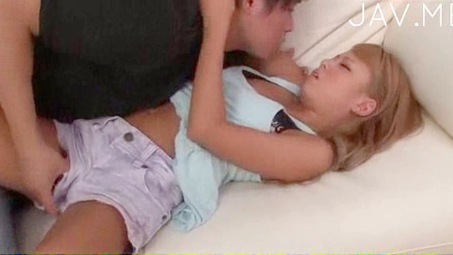 Impressive and cute asian model is sucking huge stick