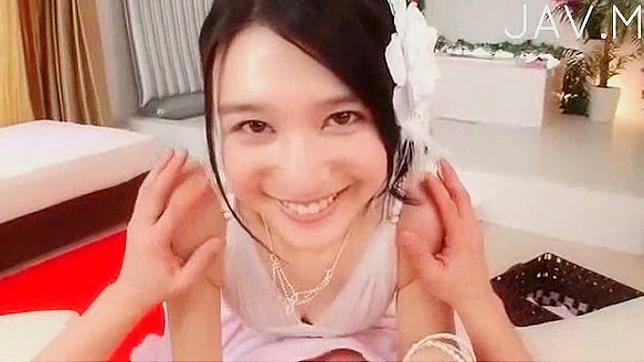Beauty japanese teen is sucking strong erection indoors