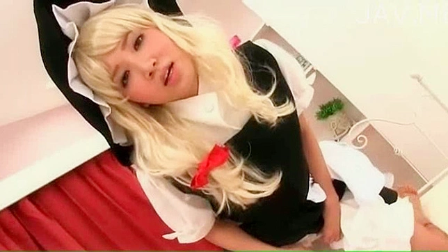 Captivating japanese model gets fucked in doggy style indoors