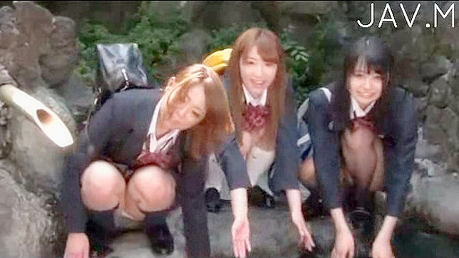 Kinky asian teens have a wild afternoon as they bang hard