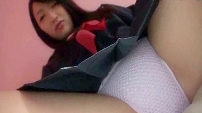 Whimsical Japanese Solo Girl Playfully Shows Her Butt
