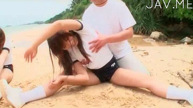 Lusty pussy workout for cute Japanese schoolgirls