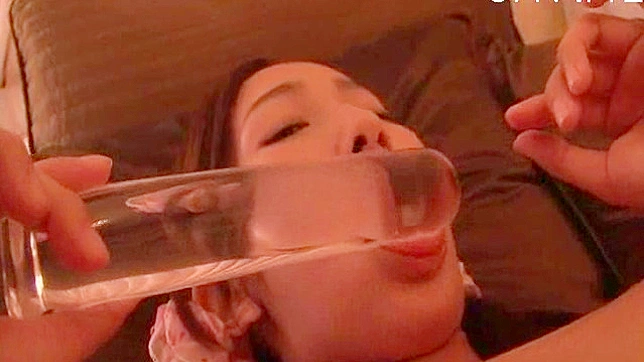 Naughty stimulation for Japanese chick's tight butt hole