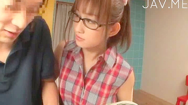 Nerdy Chick Deepthroats Huge Dick, Sucks Balls Like a Pro