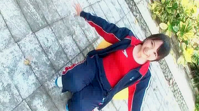 Outdoor solo with a kinky Japan teen eager to get nude