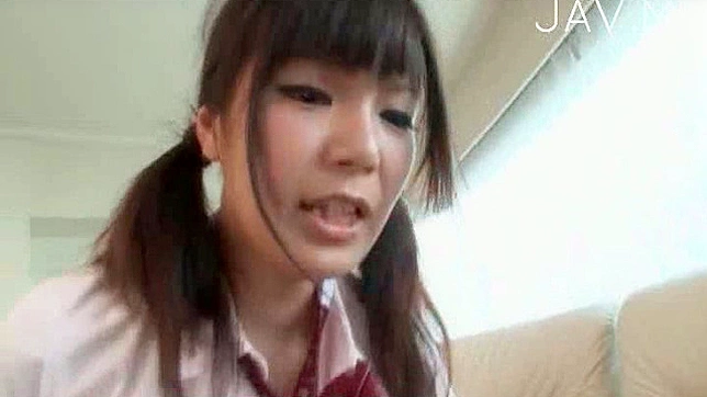 Lusty pussy toying before hardcore sex for cute Japanese babe
