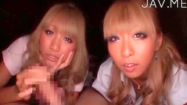 Hungry japanese chicks are sharing his strong dick