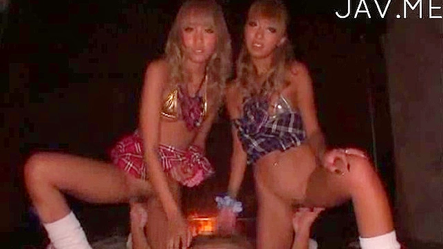 Naughty and hot asian minxes are satisfying their dude