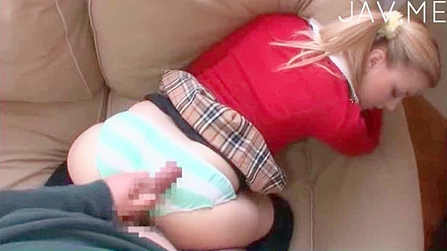 Blonde schoolgirl sure loves to have rough sex