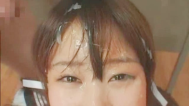 Loads of warm jizz for adorable Japanese sweetheart