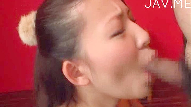 Racy and raunchy threesome sex for cute Japanese sweetheart