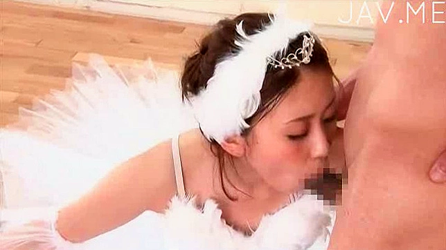 Explicit pussy hammering for pretty Japanese ballerina