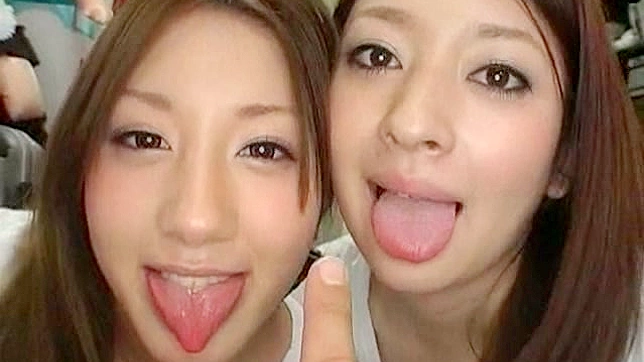 Two Japanese chicks are teaming up to suck stud's schlong