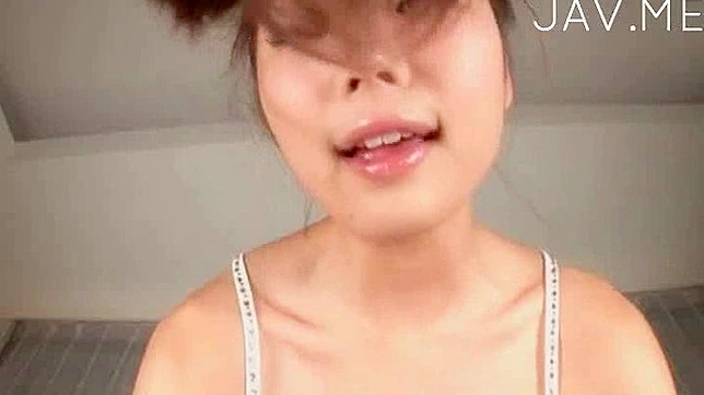 Naughty fingering for stunning Japanese chick's wild pussy