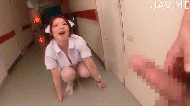 Hot nurse sucks patient's cock and fucks doggy style