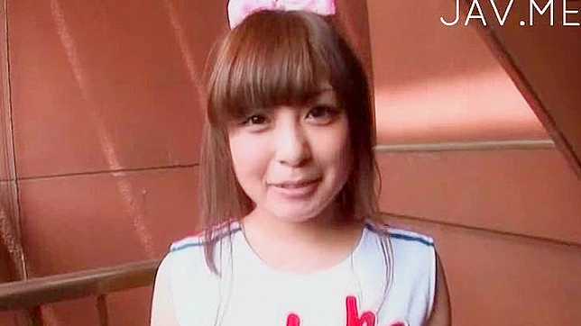 Wild Japanese minx shows big tits during sex