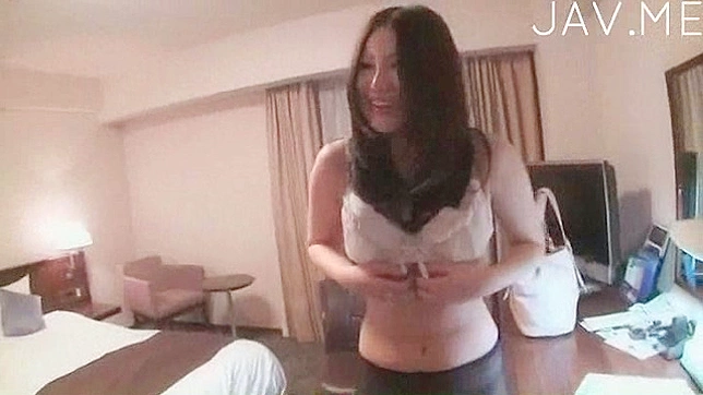 Winsome and good looking japanese teen is sucking phallus
