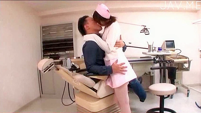 Playing with demure Japanese nurse's luscious twat