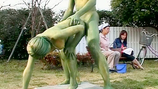 Public Painted Statue Fuck Video 6