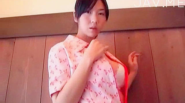 Girl demonstrates nice tits and legs