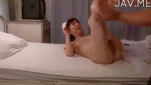 Horny nurse bends over for cock