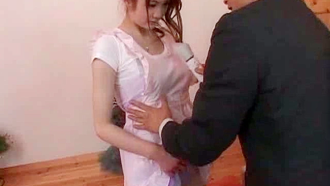 Asian teen with nice breasts gets her pussy masturbated with toy