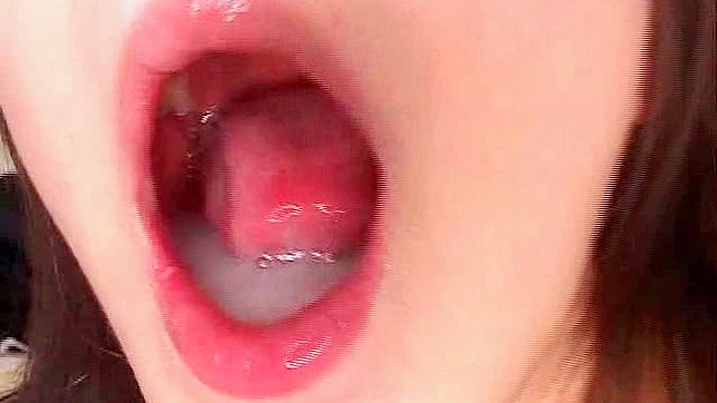 Mouthful of jizz after sex