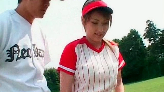 Guy greedily squeezes the protruding boobs of his sexy girlfriend