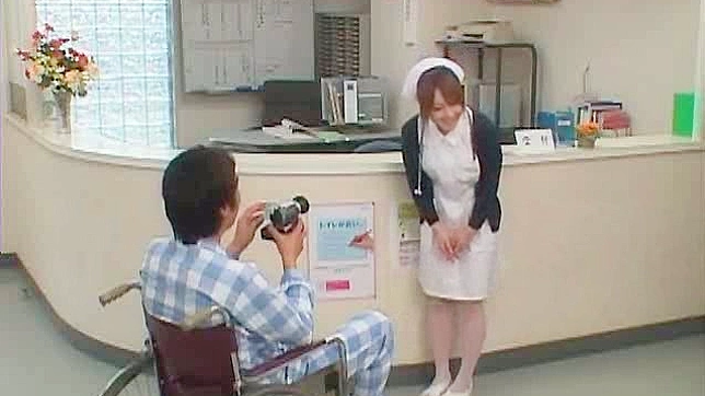 Glamorous japanese nurse is giving blowjob to her patient
