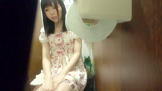 Spy Camera, Shy Japanese Babe A intensely masturbates in the toilet