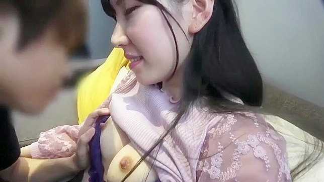 Safe sex practice by adorable college teens in Japan