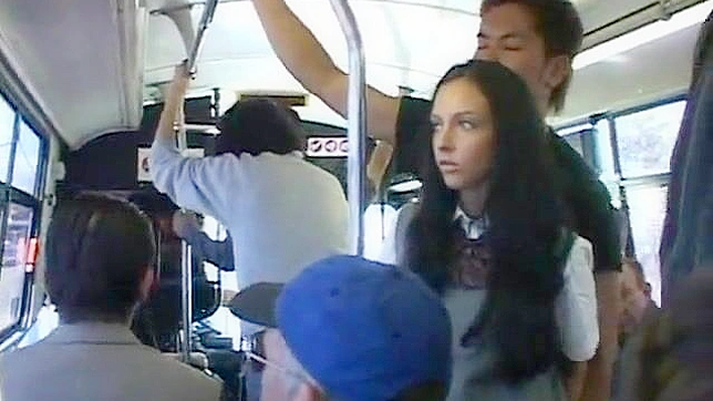 Molested at a bus by Asian men, brunette schoolgirl secret fantasy