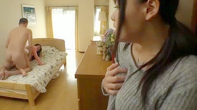 Japanese Teen Taboo Threesome with Stepbrother and housemaid