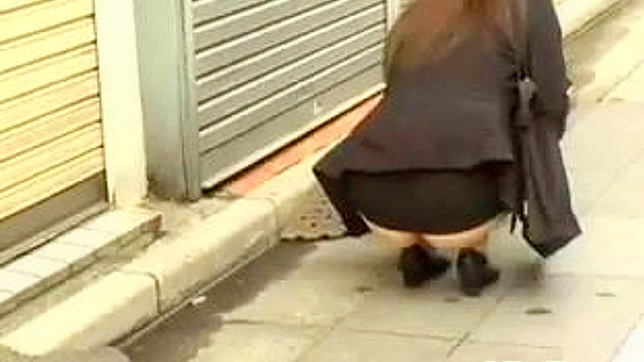 Sexy Asian in Short Skirt Gets Naughty in Public