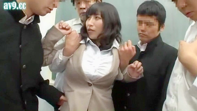 New Student Wild initiation at Asian school with Busty classmates