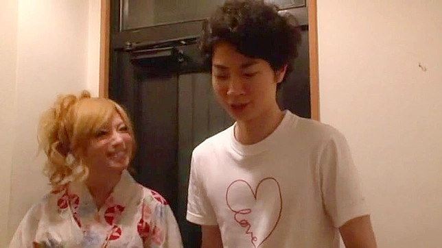 Teen First Date Gone Wild with Japanese Fuck Toy in Parents' room