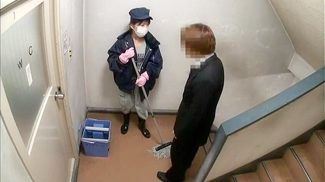 Stairwell Seduction - A Cleaning Lady Temptation