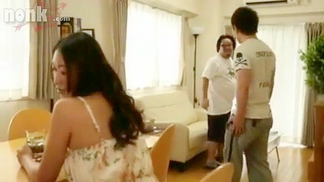 Uncle Absence Leads to Steamy Encounter in Kitchen with Aunt Reiko