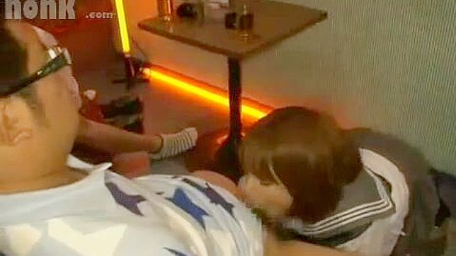 Oriental Group Blowjob in Public