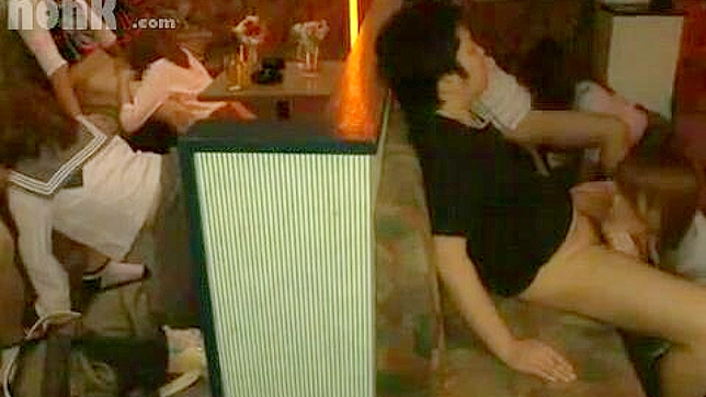 Oriental Group Blowjob in Public