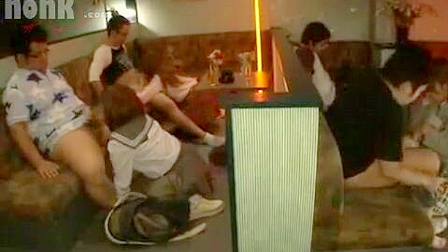 Oriental Group Blowjob in Public