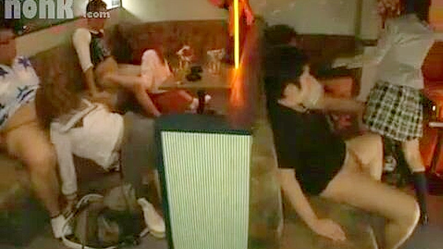 Oriental Group Blowjob in Public