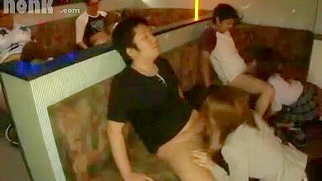 Oriental Group Blowjob in Public