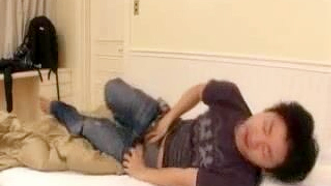Oriental Stepmom Surprise Find - Son Masturbating