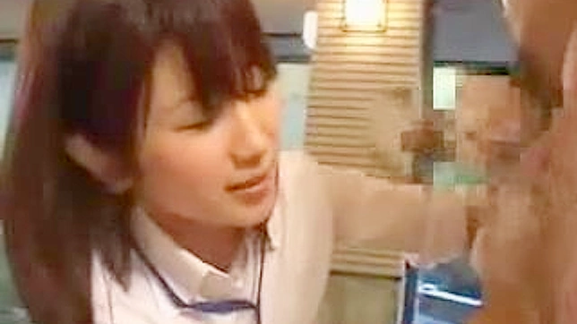 Sensual Handjobs by Shy Asians Employee at Hot Spring